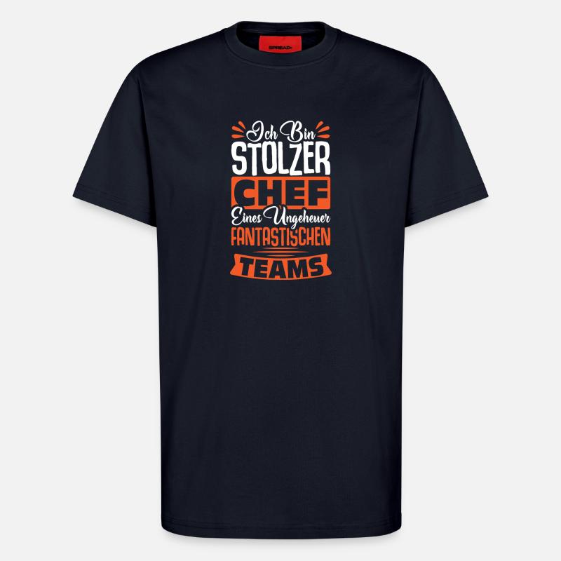 Stolzer Chef Chef Mann Abteilungsleiter Teamchef - T-Shirt - made by SPREAD - DARK NAVY