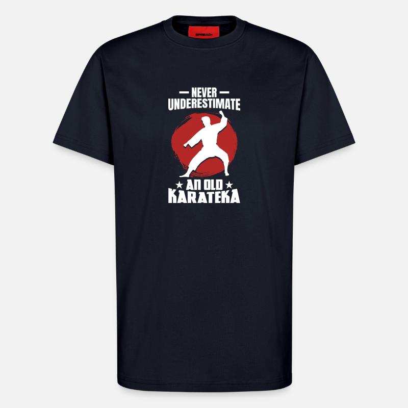 Never Underestimate an Old Karateka - T-Shirt - made by SPREAD - DARK NAVY