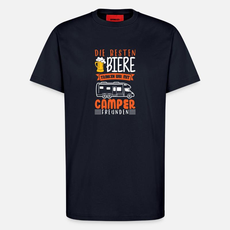 Camping Camper Wohnwagen Wohnmobil Bier - T-Shirt - made by SPREAD - DARK NAVY