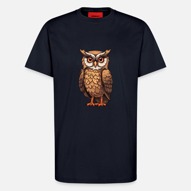 Eule Tier - T-Shirt - made by SPREAD - DARK NAVY
