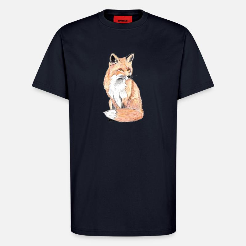 Kleiner Waldfuchs - ein sanfter Begleiter - T-Shirt - made by SPREAD - DARK NAVY