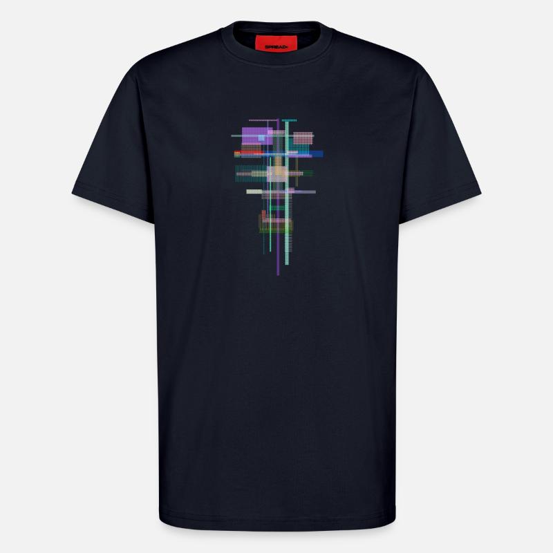 Pattern Abstract - Space Architecture - T-Shirt - made by SPREAD - DARK NAVY