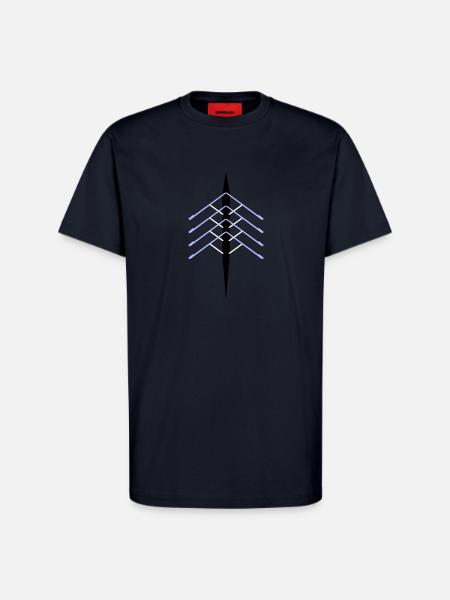 Quad à rames - T-shirt bio décontracté fabriqué en UE - DARK NAVY