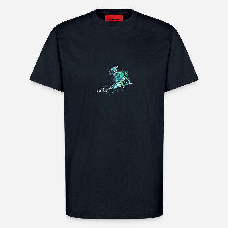 Cool splash pool billiards player - T-Shirt - made by SPREAD - DARK NAVY