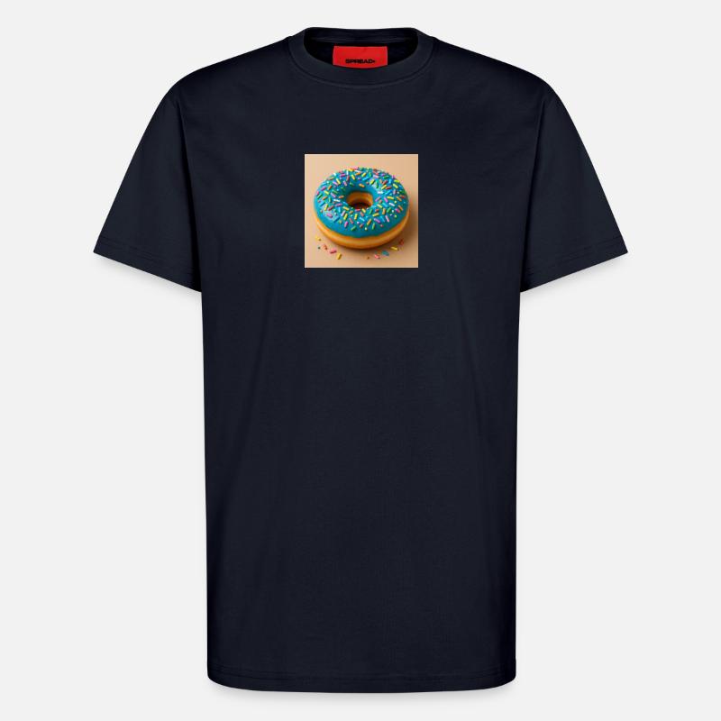 Donut mit Blauem Zuckerguss - T-Shirt - made by SPREAD - DARK NAVY