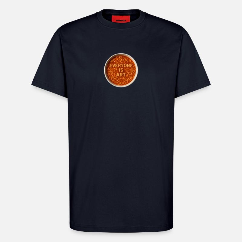 Everyone is Art Buchstabensuppe - T-Shirt - made by SPREAD - DARK NAVY