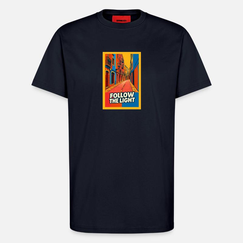Follow the Light Straßenpop - T-Shirt - made by SPREAD - DARK NAVY