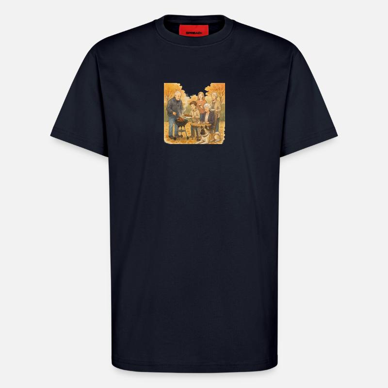 Grill im Herbst - T-Shirt - made by SPREAD - DARK NAVY