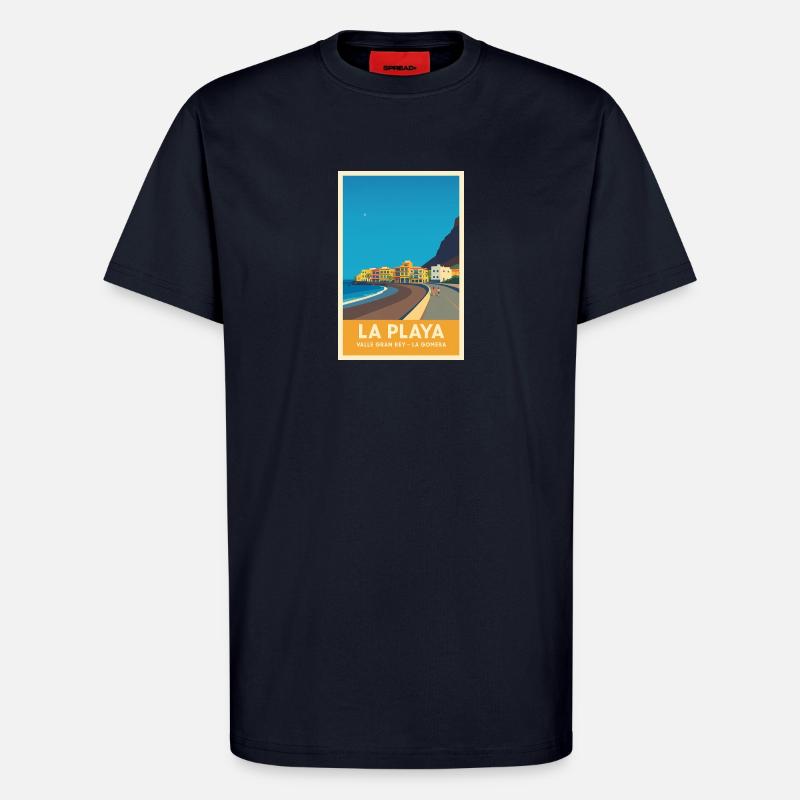La Playa Poster Valle Gran Rey - T-Shirt - made by SPREAD - DARK NAVY