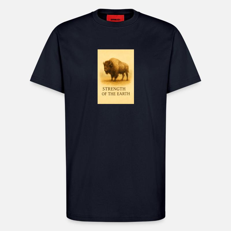 Die Stärke des Erdbisons - T-Shirt - made by SPREAD - DARK NAVY