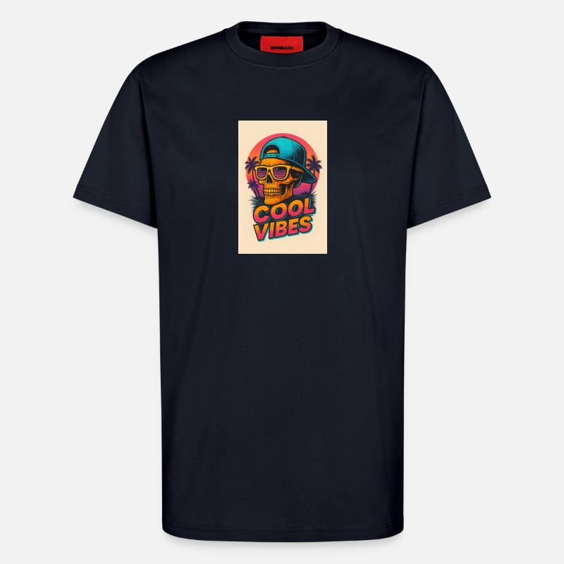 Neon Skull Tropenvibes - T-Shirt - made by SPREAD - DARK NAVY