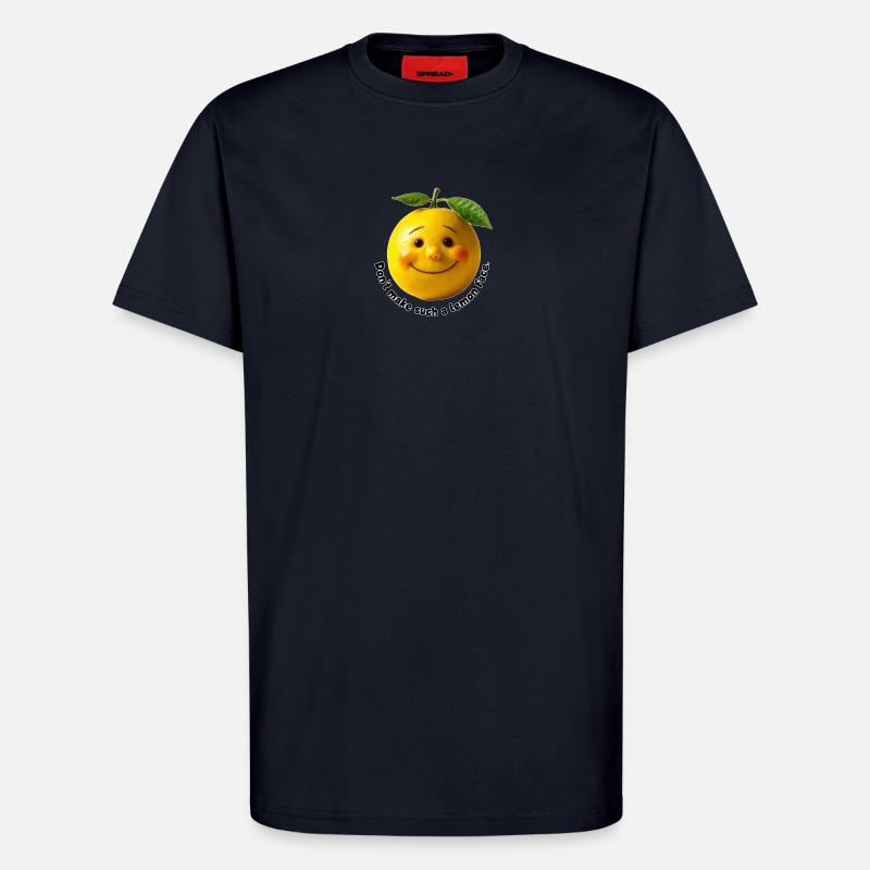 Zitrone mit süßem Lächeln - T-Shirt - made by SPREAD - DARK NAVY