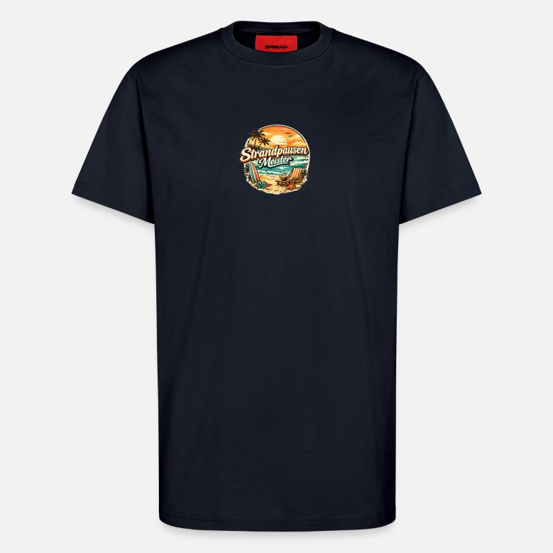 Beach Breaks Master Retro - T-Shirt - made by SPREAD - DARK NAVY