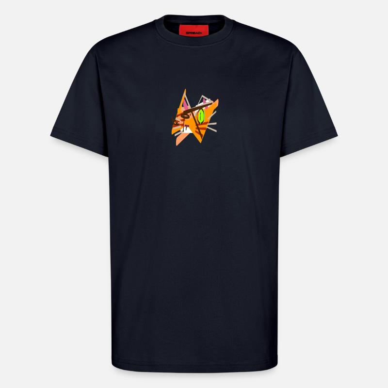 funny kitten abstract - T-Shirt - made by SPREAD - DARK NAVY