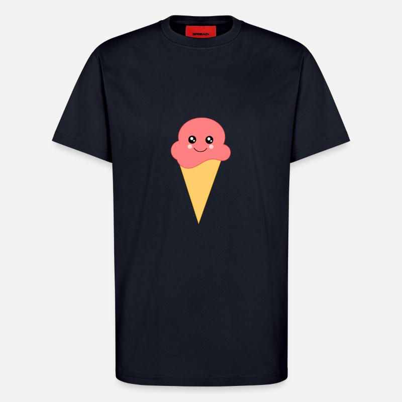 Eis Eiscreme Erdbeereis - T-Shirt - made by SPREAD - DARK NAVY