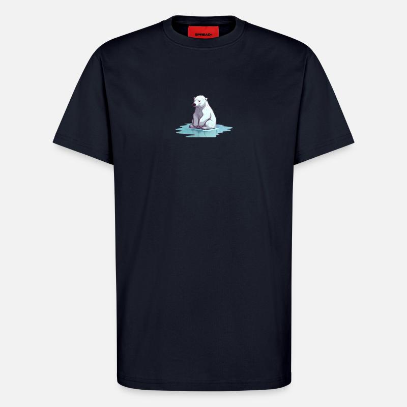 Eisbär ohne Eis Klimawandel - T-Shirt - made by SPREAD - DARK NAVY