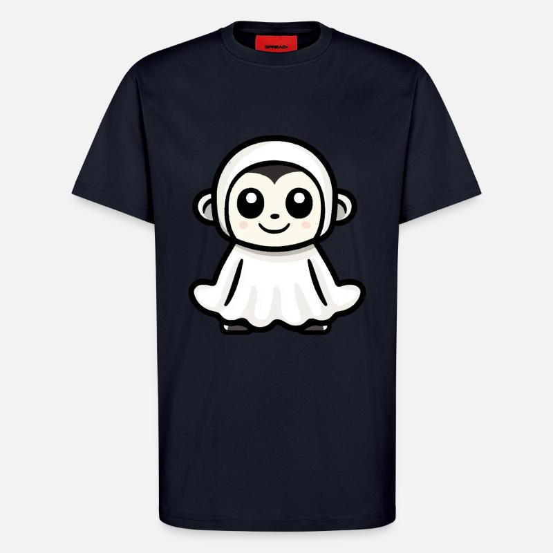 Monkey Halloween Comic Ghost - T-Shirt - made by SPREAD - DARK NAVY