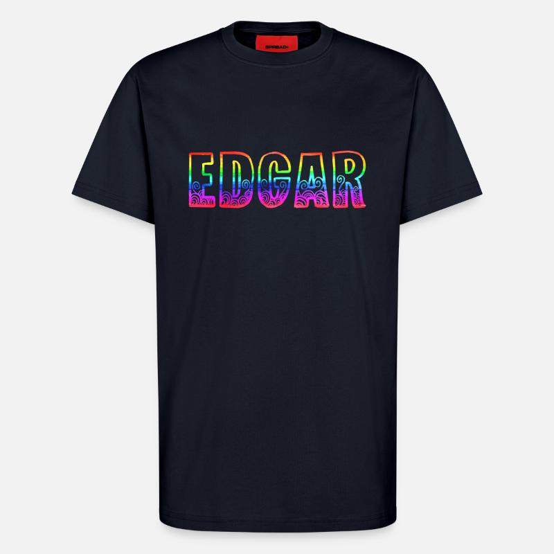 edgar rs regenbogen - T-Shirt - made by SPREAD - DARK NAVY