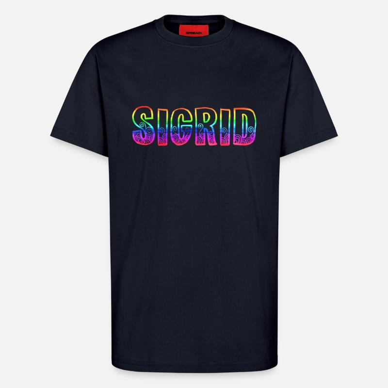 sigrid rs arc-en-ciel - T-shirt bio décontracté fabriqué en UE - DARK NAVY