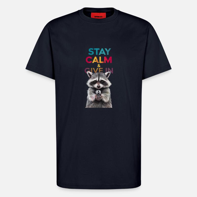 Meme Waschbär - T-Shirt - made by SPREAD - DARK NAVY