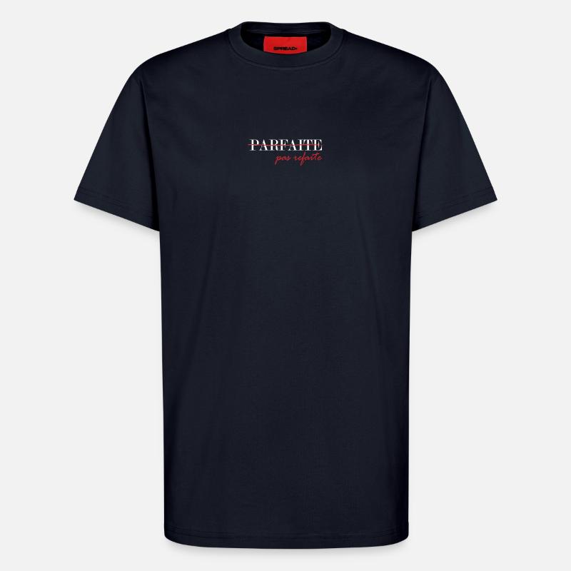 parfaite, pas refaite (blanc) - T-shirt bio décontracté fabriqué en UE - DARK NAVY