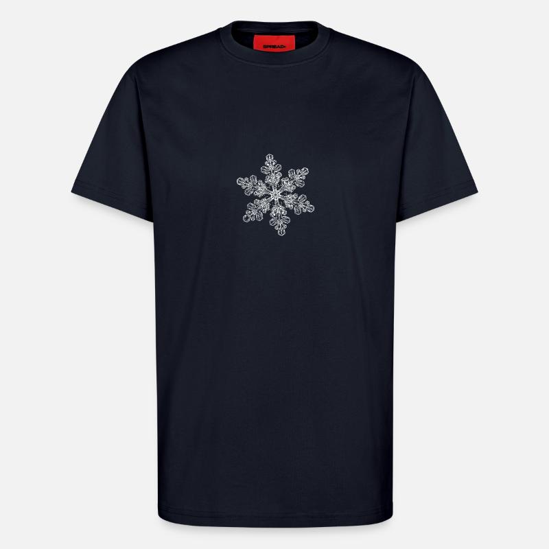 snowflake 6 white - T-Shirt - made by SPREAD - DARK NAVY