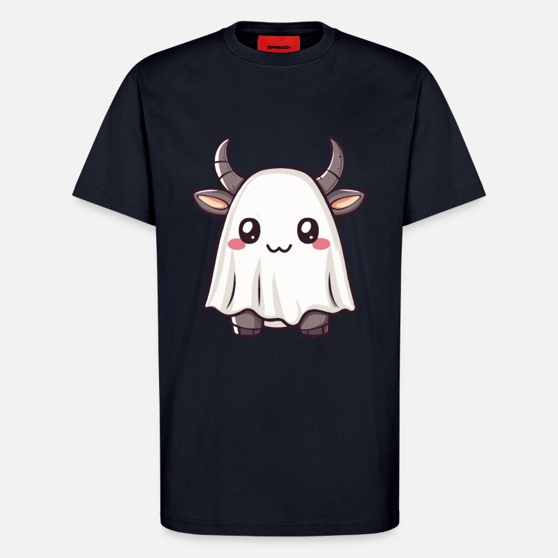 Bull Halloween Comic Ghost - T-Shirt - made by SPREAD - DARK NAVY