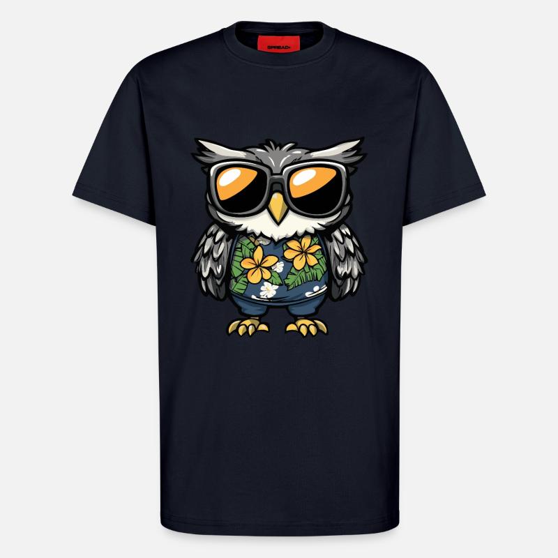 Eule Comic Lustig Sommer - T-Shirt - made by SPREAD - DARK NAVY