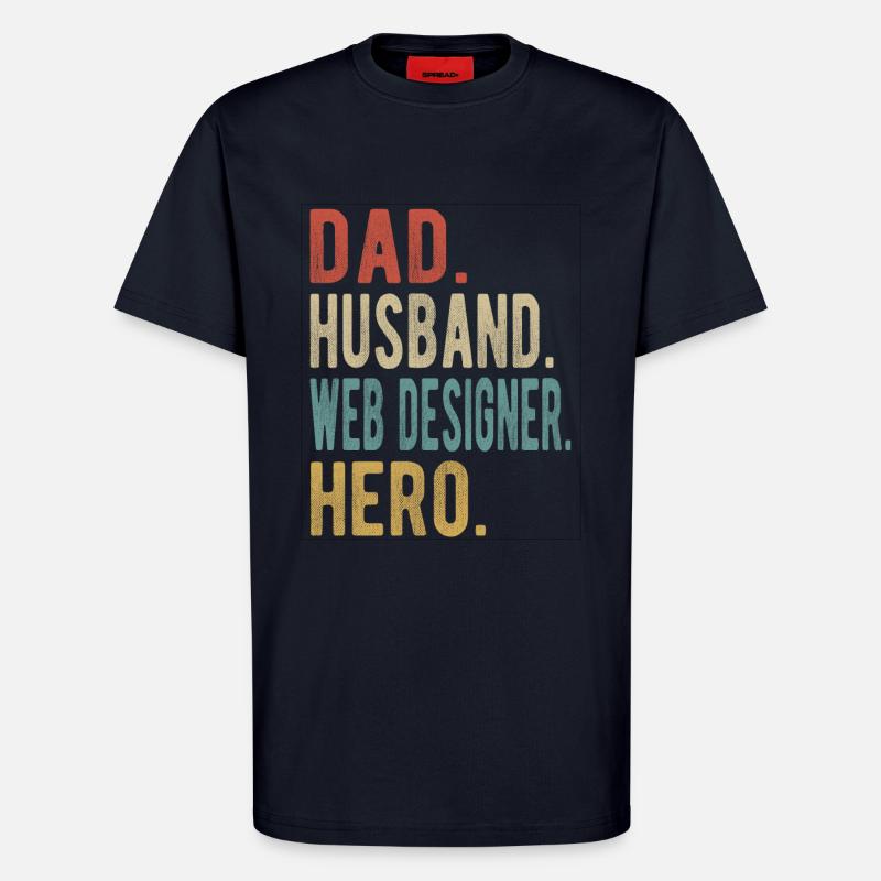 Webdesigner Papa Ehemann Held - T-Shirt - made by SPREAD - DARK NAVY