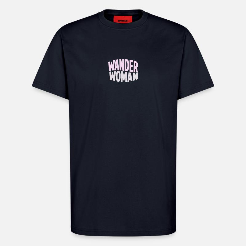 Wanderfrau Gradient Typo - T-Shirt - made by SPREAD - DARK NAVY