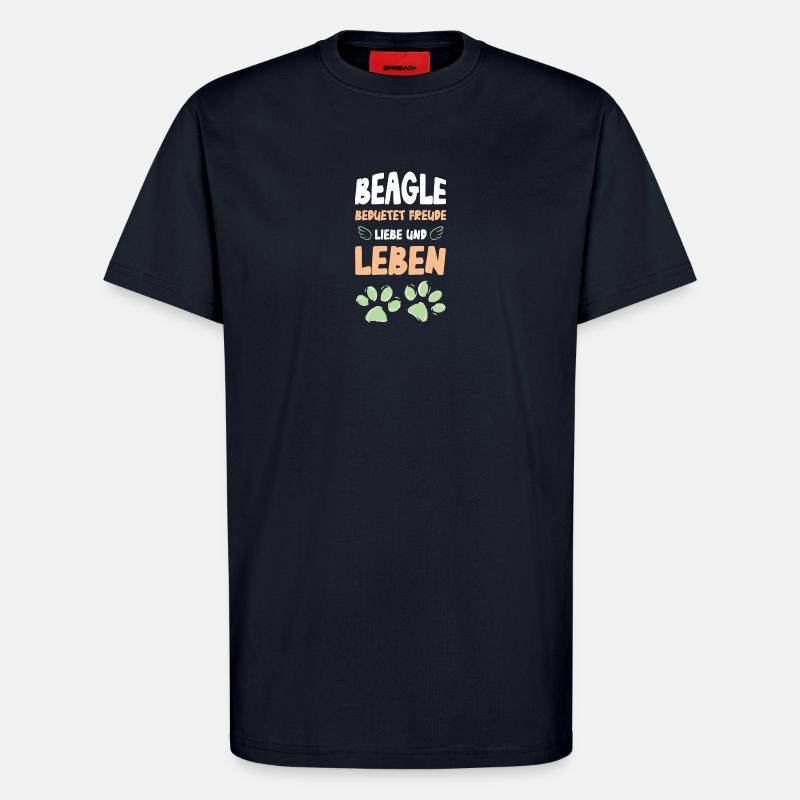 Beagle Liebe Leben - T-Shirt - made by SPREAD - DARK NAVY