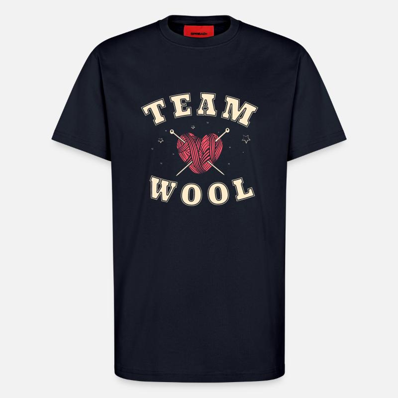 Team WOOL - Die Nummer 1! 🐑💪 - T-Shirt - made by SPREAD - DARK NAVY