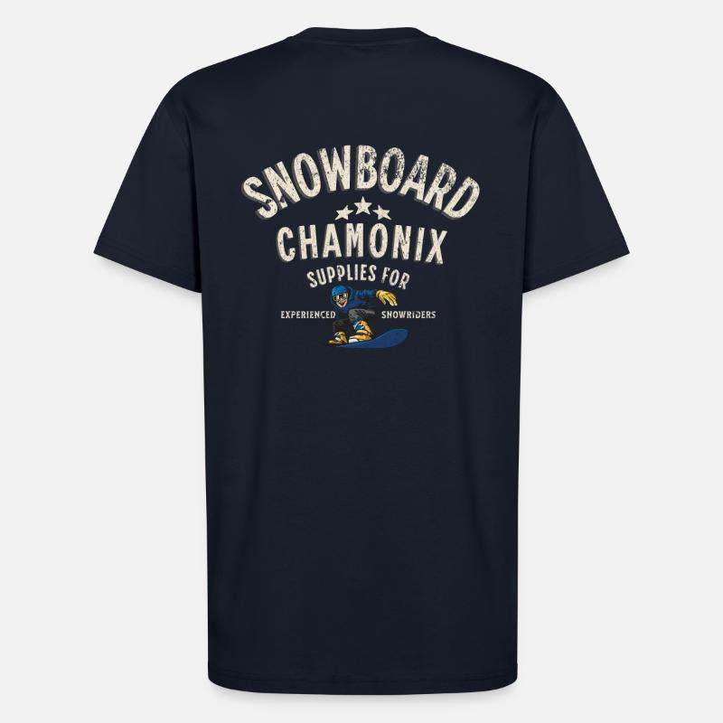 Snowboarden in Chamonix - T-Shirt - made by SPREAD - DARK NAVY