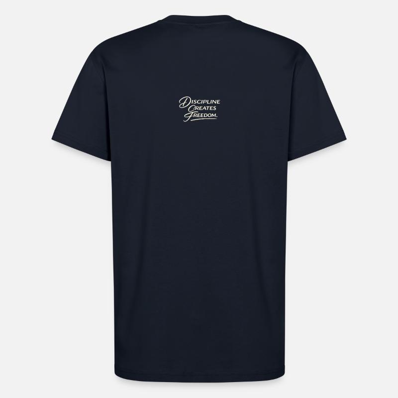 Discipline Creates Freedom Script - T-Shirt - made by SPREAD - DARK NAVY