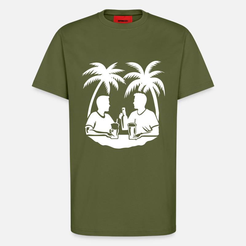 Palm Tree Holiday Team - T-Shirt - made by SPREAD - MOSS GREEN