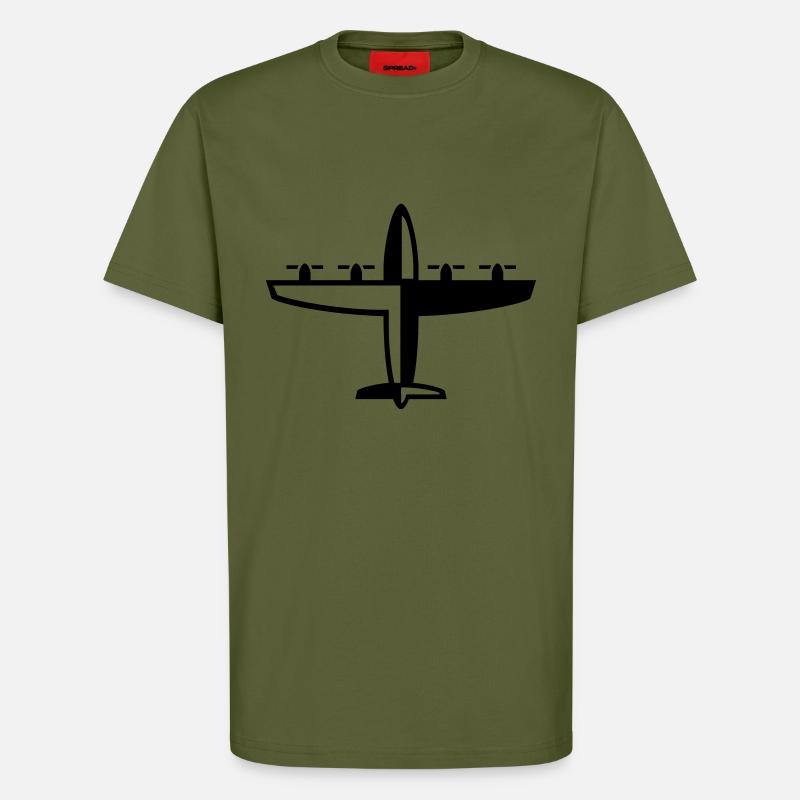 Flugzeug - T-Shirt - made by SPREAD - MOSS GREEN