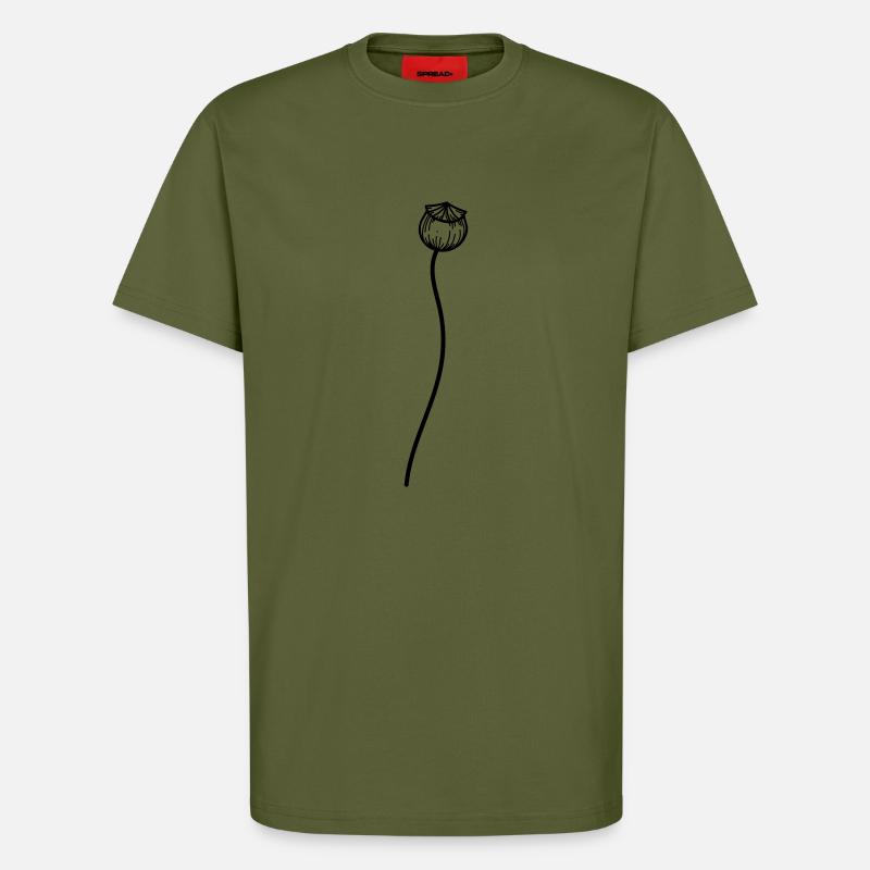Mohn Blume 2 - T-Shirt - made by SPREAD - MOSS GREEN