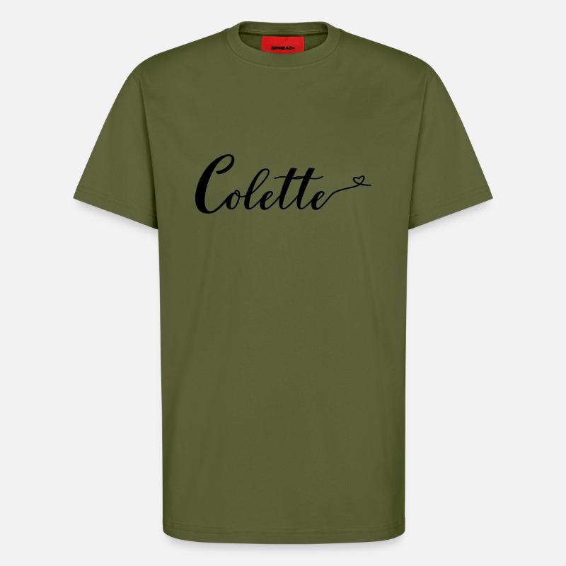 colette - T-shirt bio décontracté fabriqué en UE - MOSS GREEN