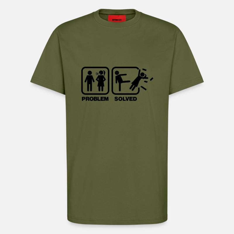 problem solved - T-shirt bio décontracté fabriqué en UE - MOSS GREEN