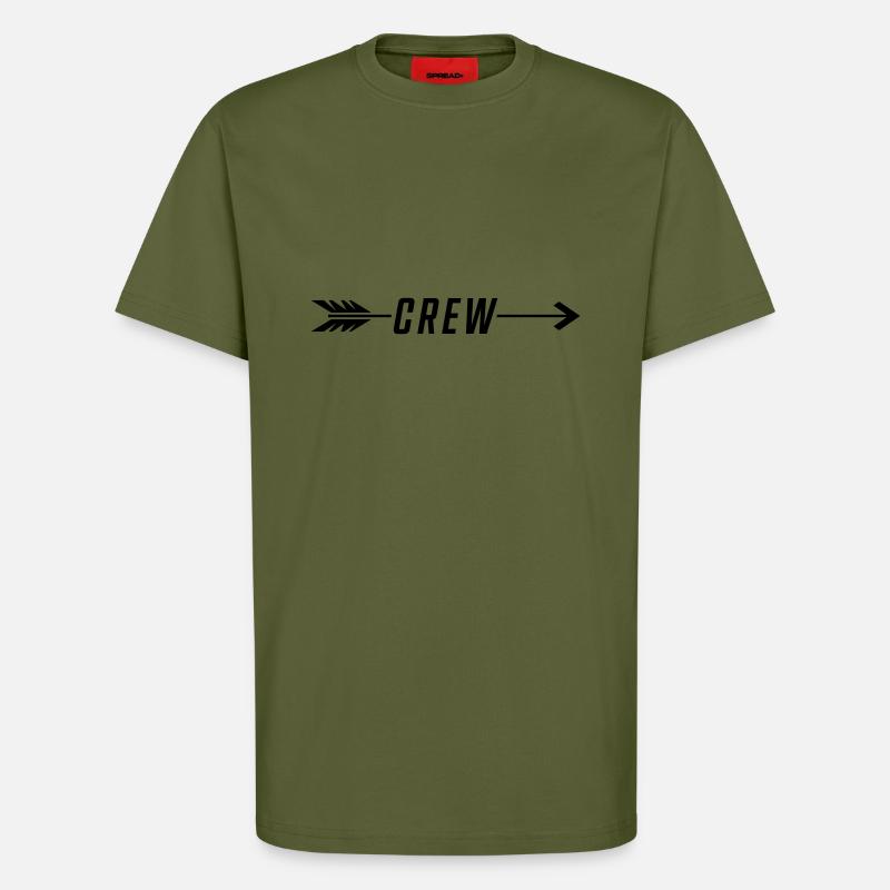 Flèche de l’équipage - T-shirt bio décontracté fabriqué en UE - MOSS GREEN