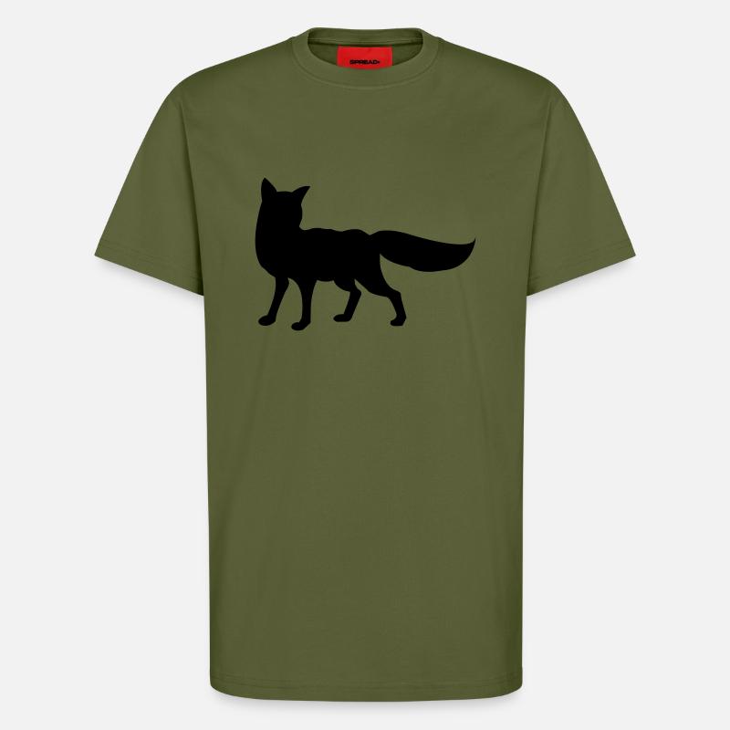 fuchs - T-shirt bio décontracté fabriqué en UE - MOSS GREEN