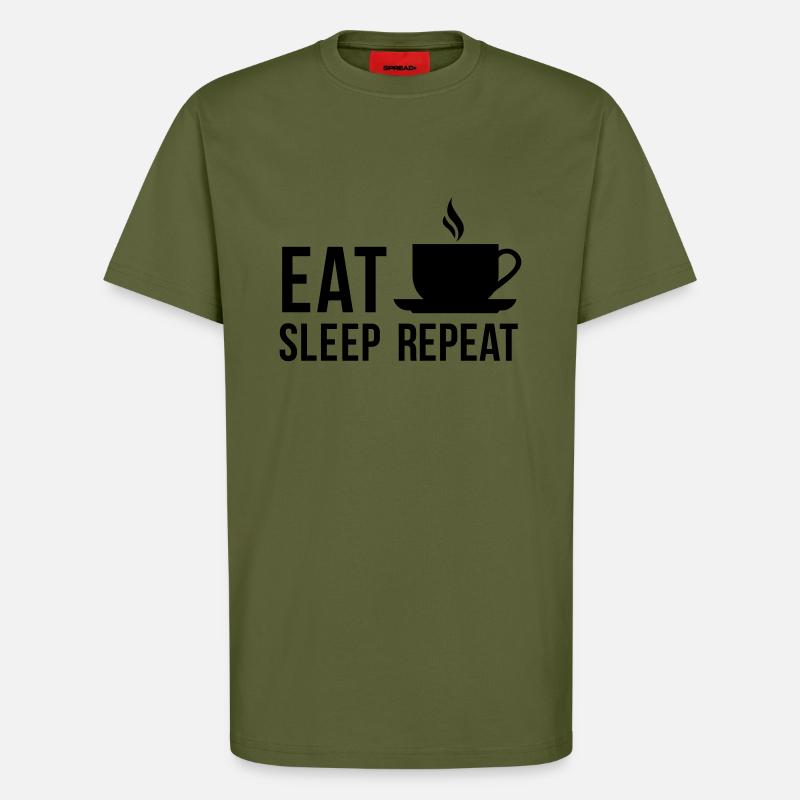 Kaffee - T-Shirt - made by SPREAD - MOSS GREEN