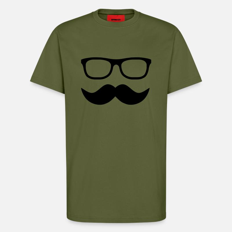 Moustache - T-Shirt - made by SPREAD - MOSS GREEN