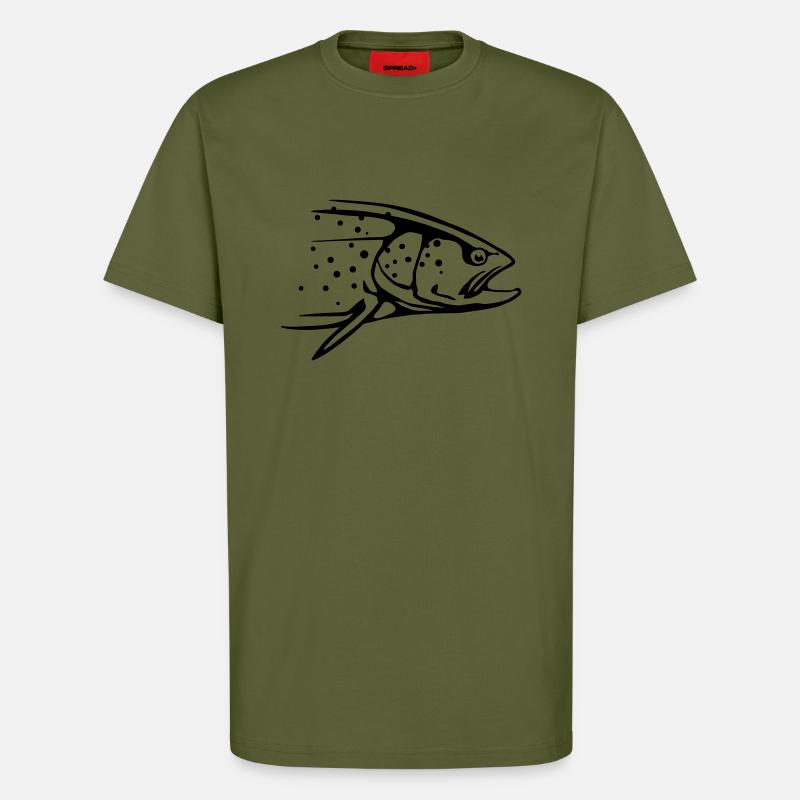 Forelle - T-Shirt - made by SPREAD - MOSS GREEN