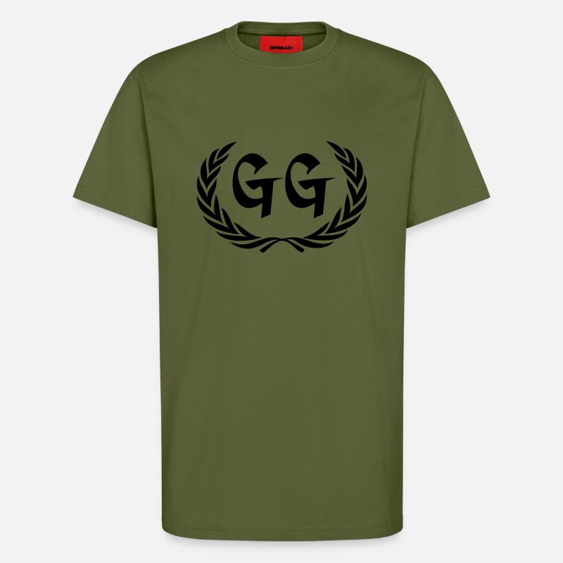 gg - T-Shirt - made by SPREAD - MOSS GREEN