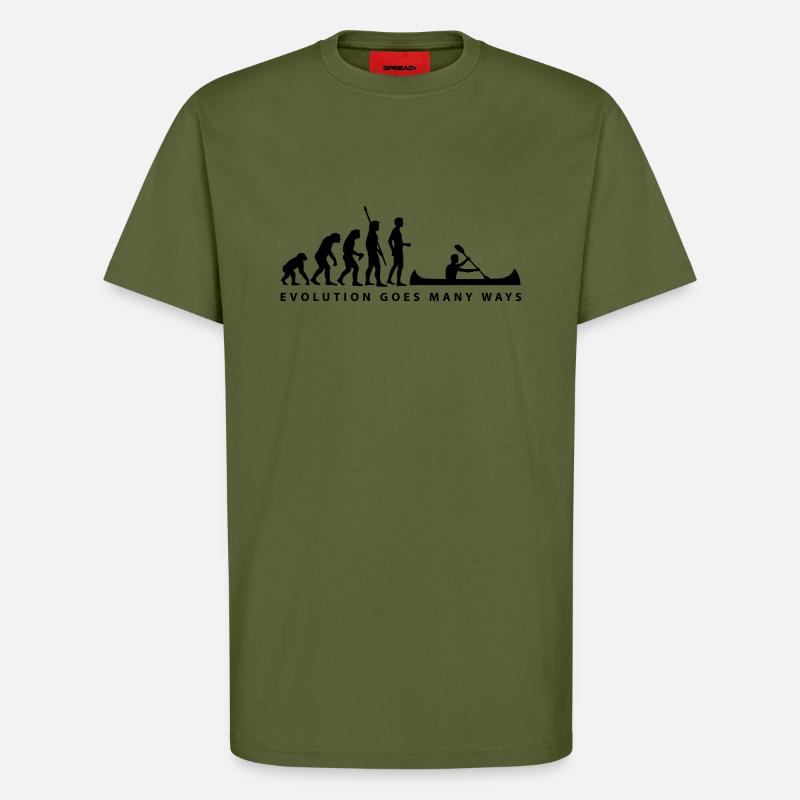evolution_ruderer_b_1c - T-Shirt - made by SPREAD - MOSS GREEN