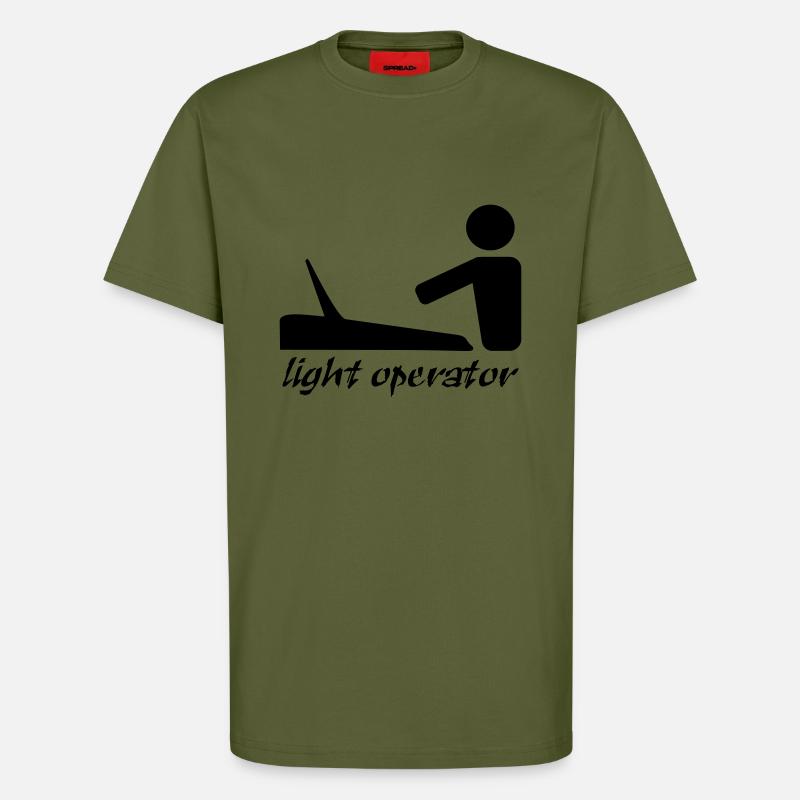 lightoperator_text - T-Shirt - made by SPREAD - MOSS GREEN