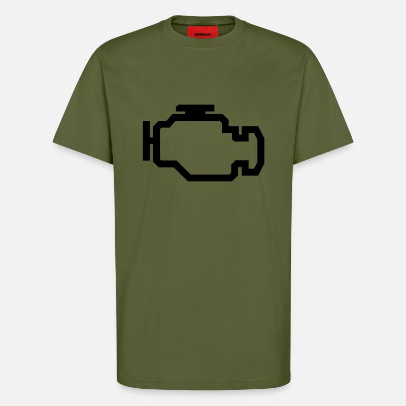 Check Engine Light - T-Shirt - made by SPREAD - MOSS GREEN