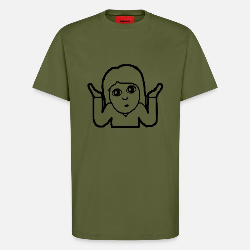 Emoji Frau Geschenk, Geschenkidee - T-Shirt - made by SPREAD - MOSS GREEN