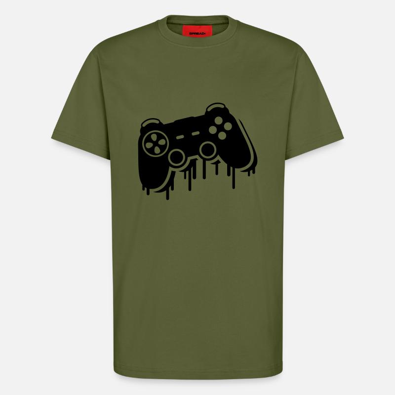 controller_graffiti_ce1 - T-Shirt - made by SPREAD - MOSS GREEN